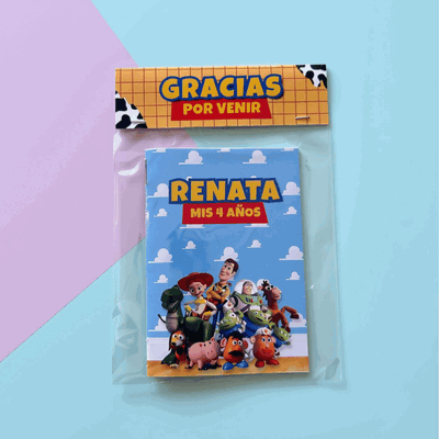 10 Mini Libritos para Colorear Personalizados Souvenir Toy Story