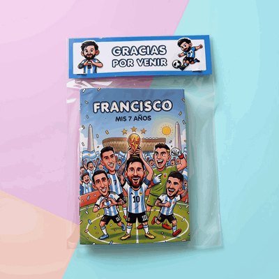 10 Mini Libritos para Colorear Personalizados Souvenir Selección Argentina