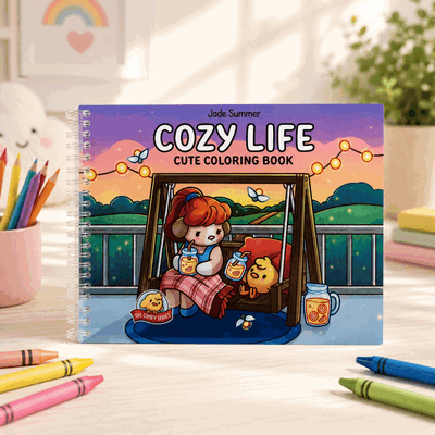 48 dibujos para colorear Cozy Life - Escenas Relajantes y Adorables