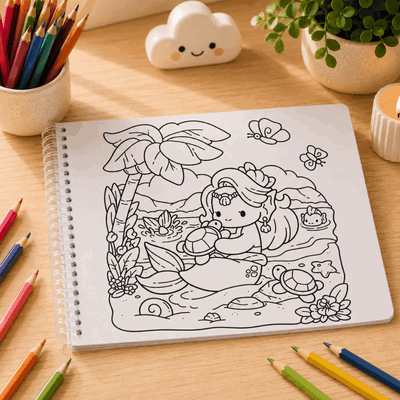 42 dibujos para colorear Cozy Hawaii - Escenas Relajantes y Adorables