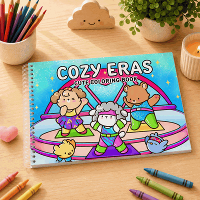 42 dibujos para colorear Cozy Eras - Escenas Relajantes y Adorables
