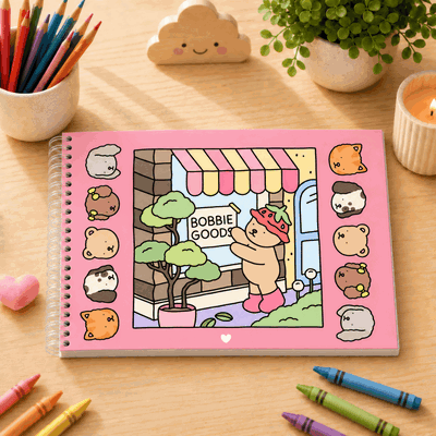 50 dibujos para colorear Bobbie Goods - Escenas Relajantes y Adorables Ositos
