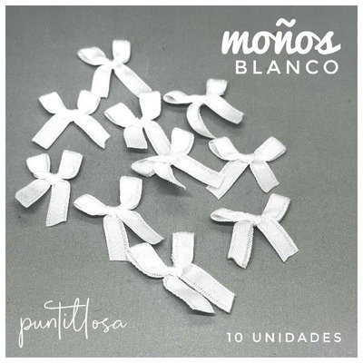 Moños Blanco -10 unidades