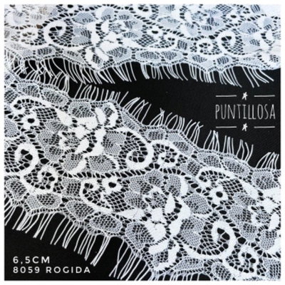 Art 8059- Puntilla rígida con pelo 3 METROS DE LARGO