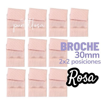 Broche de tela Pack 10 pares - ROSA