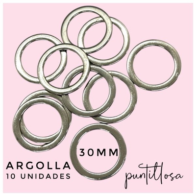 ARGOLLAS PARA MALLA 30mm - 10 UNIDADES