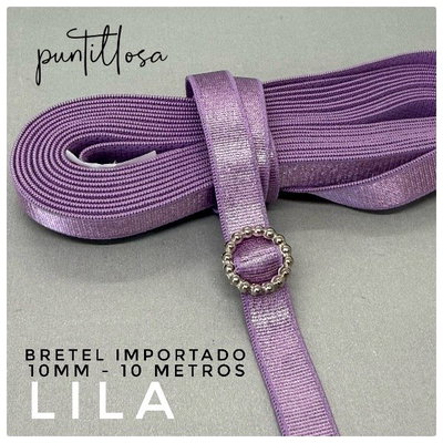 BRETEL 10MM PREMIUM RASADO LILA para lenceria - 10 METROS