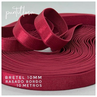BRETEL 10MM RASADO BORDO para lencería - 10 METROS