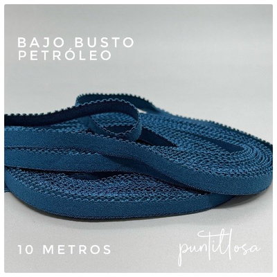 BAJO BUSTO 11MM PETROLEO para lenceria - 10 METROS