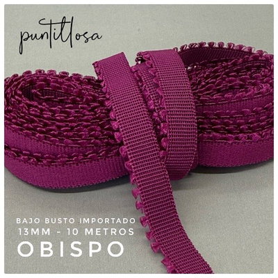 BAJO BUSTO 13MM OBISPO para lenceria - 10 METROS