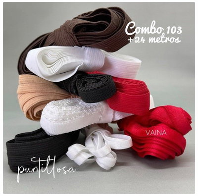 Combo 103- Elásticos Surtidos +24 metros