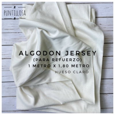 Algodón Jersey Hueso 1x1.80 Mt