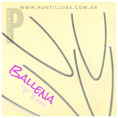 BALLENA V 8 CM PARA CENTRO DE CORPIÑ0 - 1 UNIDAD
