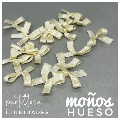 Moño Hueso 10 unidades