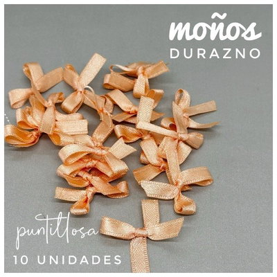 Moño durazno 10 unidades