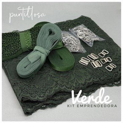 KIT EMPRENDEDORA VERDE - Insumos de lenceria para tus Primeros Conjuntos