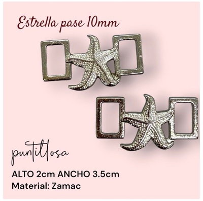 ESTRELLA DE MAR PARA MALLA 10MM - 10 UNIDADES