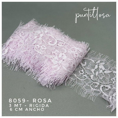 8059- Puntilla Rígida 6cm ROSA