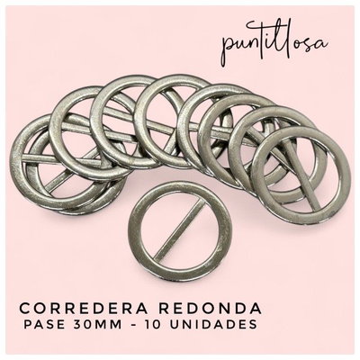 CORREDERAS 30MM REDONDAS PARA MALLA - 10 UNIDADES