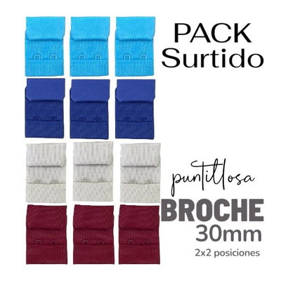 Pack Surtido de broches 30mm - 12 pares