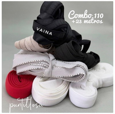Combo 110 - Elásticos Surtidos +23 metros