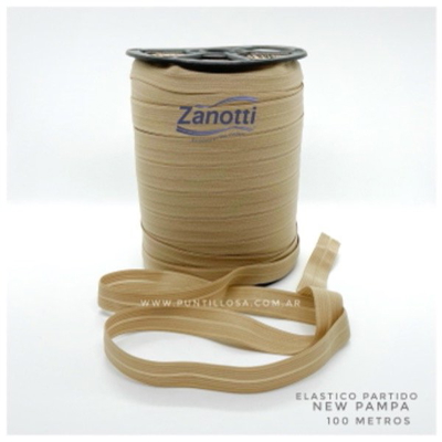 ELASTICO PARTIDO 15MM ZANOTTI PAMPA VISON para lenceria - ROLLO 100 METROS