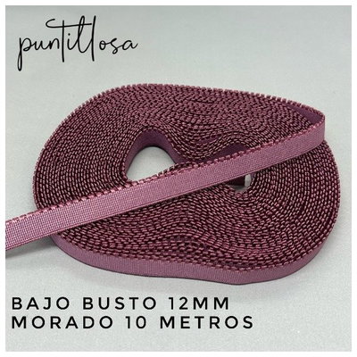 BAJO BUSTO 12MM MORADO para lenceria - 10 METROS