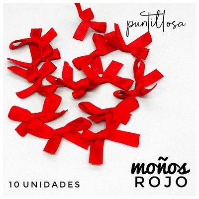 Moño rojo 10 unidades