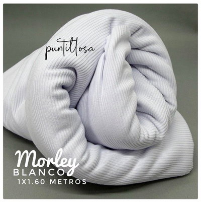 Morley elastizado BLANCO - 1x1.60 metros