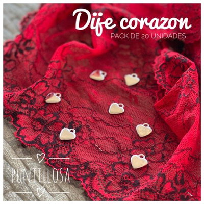 Dije corazón 20 unidades