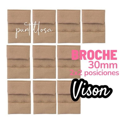 Broche de tela Pack 10 pares - VISON