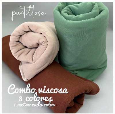 COMBO VISCOSA 3 colores- OLIVA CHOCOLATE VISON