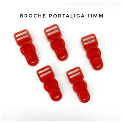 Broche Portaliga rojo - 10 unidades