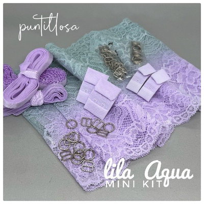 MINIKIT EMPRENDEDORA LILA AQUA - Insumos de lenceria para tus Primeros Conjuntos