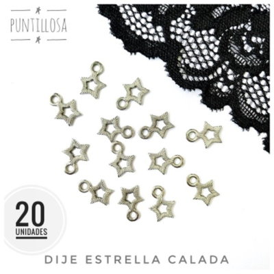 Dije estrella calada - 20 unidades
