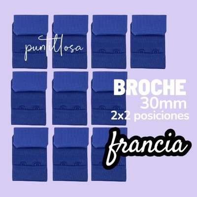 Broche de tela Pack 10 pares - AZUL FRANCIA