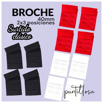 Broche 40m Surtido Clásico 3x2 POSICIONES 12 pares