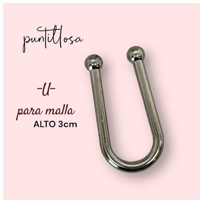 U 3CM ZAMAC NIQUEL PARA MALLA - 1 UNIDAD