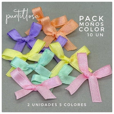 Pack de moños de colores- 10 unidades