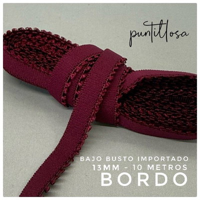BAJO BUSTO 13MM BORDO para lenceria - 10 METROS