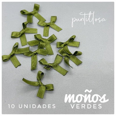 Moños Verdes - 10 unidades