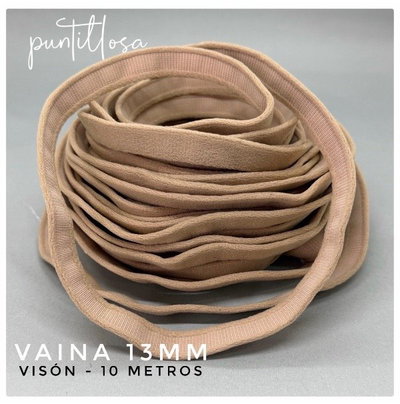 VAINA CURVA 13MM VISON para lenceria - 10 METROS