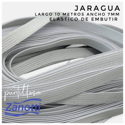ELASTICO DE EMBUTIR 7mm CRUDO 10 Metros - JARAGUA ZANOTTI