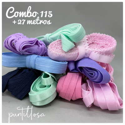 COMBO 115 - ELASTICOS SURTIDOS - +27 METROS