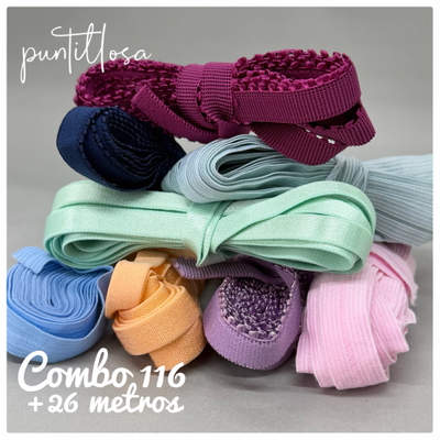 COMBO 116 - ELASTICOS SURTIDOS - +26 METROS