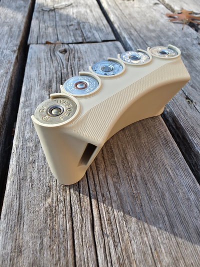 Portacartuchos Ergonómico para Cinturón Calibre 12 (5 Cartuchos)