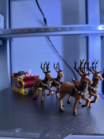 Centro de Mesa Navideño Trineo de Papá Noel con Renos