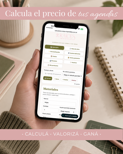 Calculadora para encuadernadores 