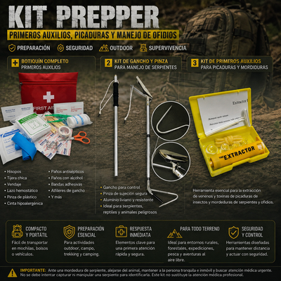 🐍 KIT PREPPER – PRIMEROS AUXILIOS, PICADURAS Y OFIDIOS