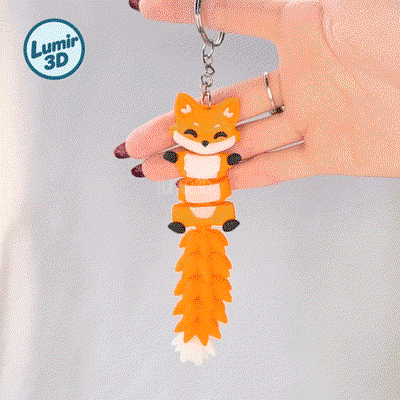 Llavero Zorrito Articulado de 3 Colores